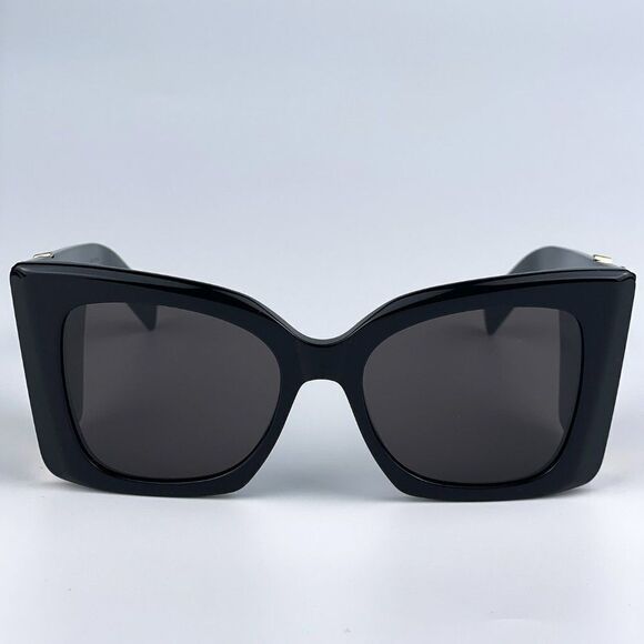 NEW Saint Laurent SLM119 BLAZE 001 Black Grey Oversized Cat Eye Women Sunglasses